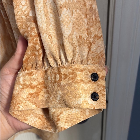 Worthington Tan Button-Down Blouse - Picture 5 of 6